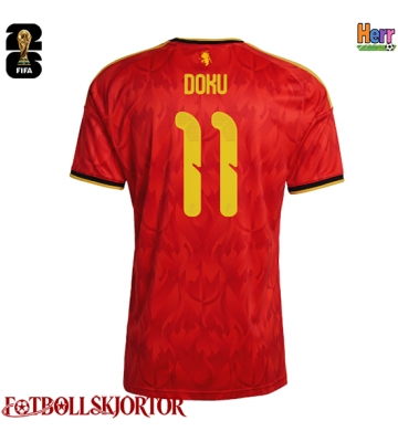 Belgien Jeremy Doku #11 Hemmatröja VM 2026 Kortärmad